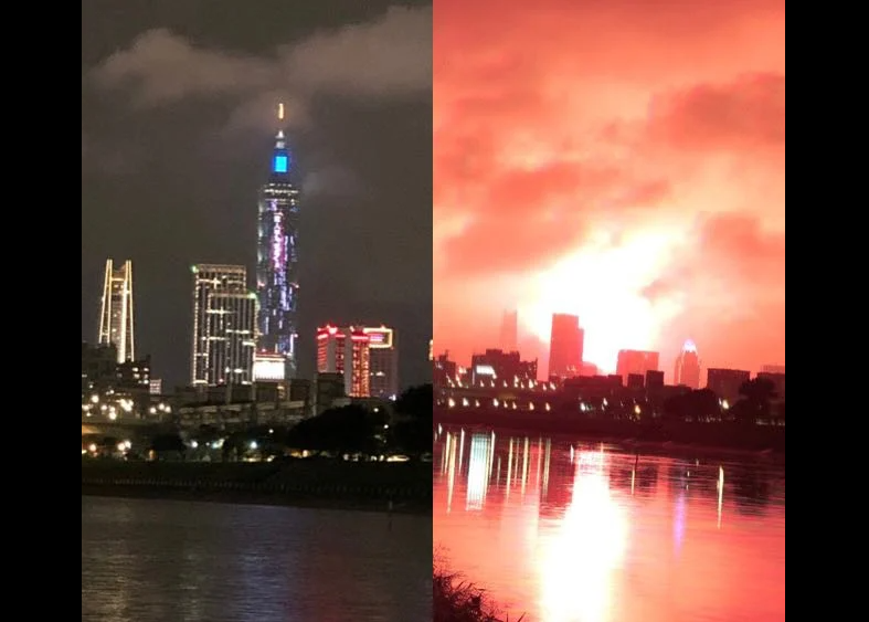 Netizens share photos of Taipei 101 'burning' on NYE