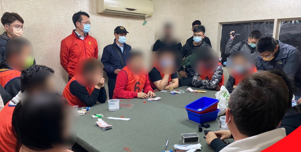 Taiwan gambling house busted by police disguised as food deliverymen