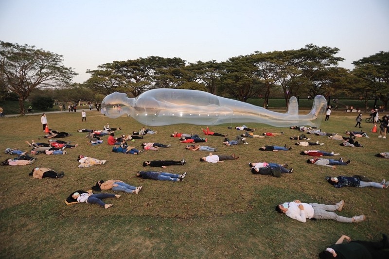 Lie down and relax with ‘Aerial Being’ in southern Taiwan