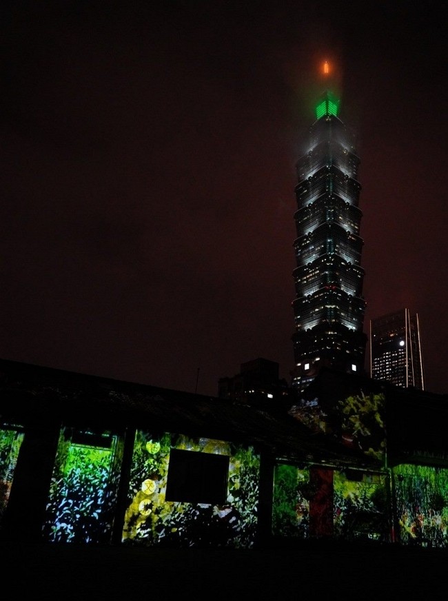 Military dependents’ village in Taipei lights up
