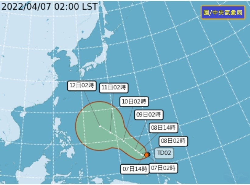 【快訊】氣象局: 今年第1號颱風「馬勒卡」形成　吳德榮：呈「大迴轉」特徵•侵襲台灣機率低