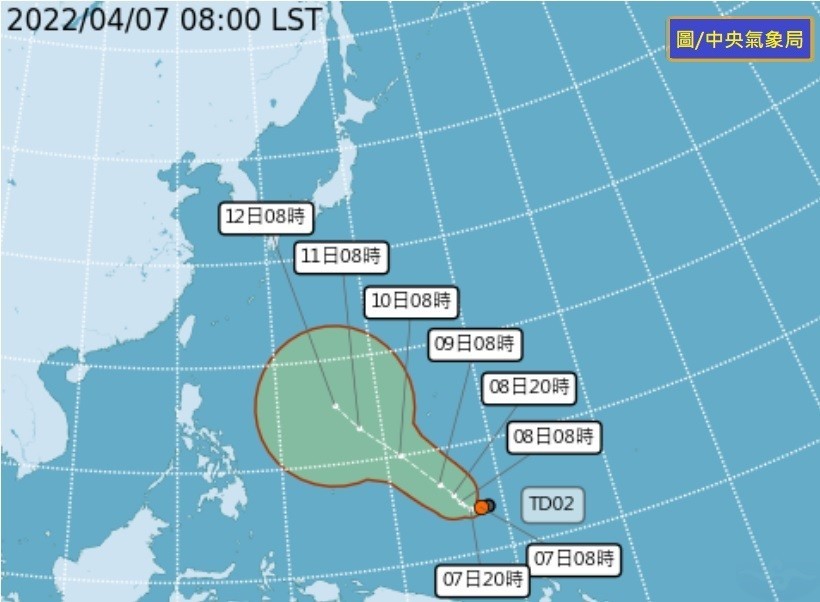 【快訊】氣象局: 今年第1號颱風「馬勒卡」形成　吳德榮：呈「大迴轉」特徵•侵襲台灣機率低