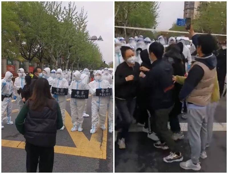 Videos show angry mobs protest Shanghai lockdown
