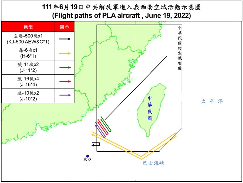 10 Chinese military aircraft enter Taiwan’s ADIZ
