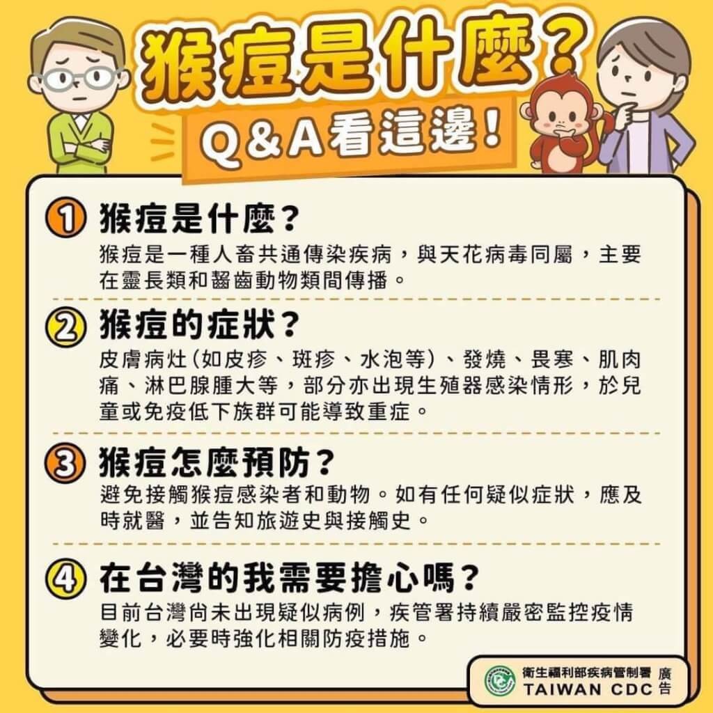 台灣疾管署：猴痘列第2類法定傳染病　防疫險可申請理賠
