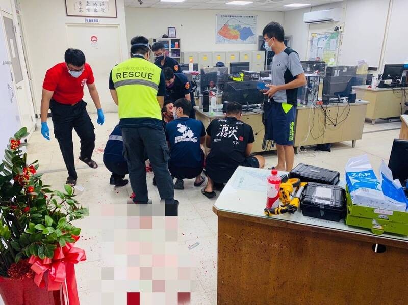 Man detonates bomb inside north Taiwan police station