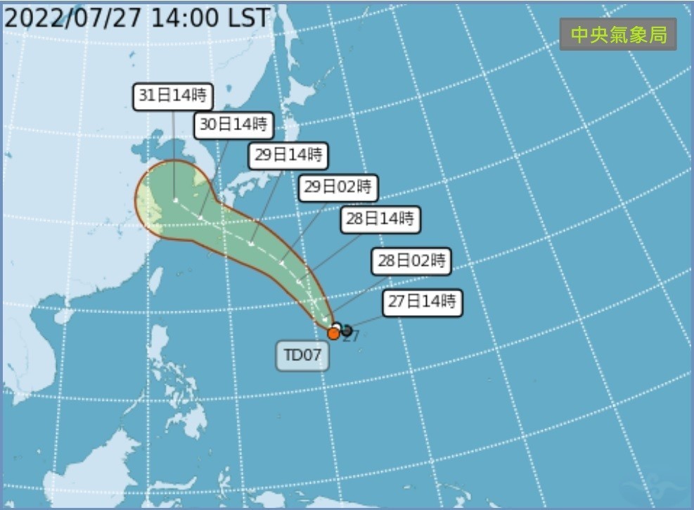 【更新】輕度颱風「桑達」28日晚間生成　台灣未來幾天天氣恐不穩定