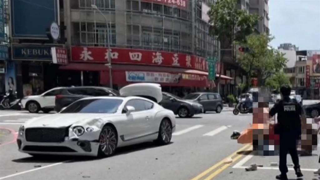 Student dies after scooter struck by Bentley in south Taiwan