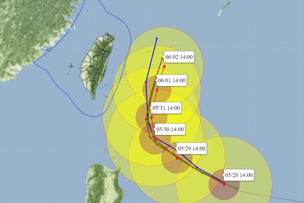 Typhoon Mawar to bring rain to north, east Taiwan for 5 days