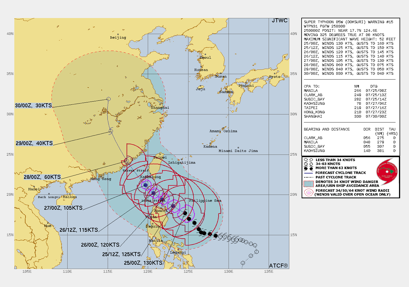 Taiwan issues land warning for Super Typhoon Doksuri