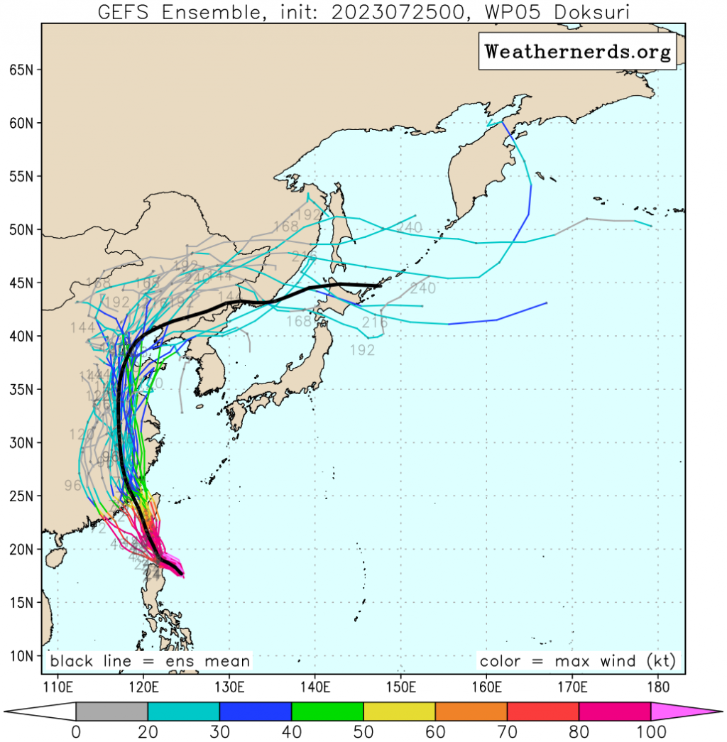 Taiwan issues land warning for Super Typhoon Doksuri