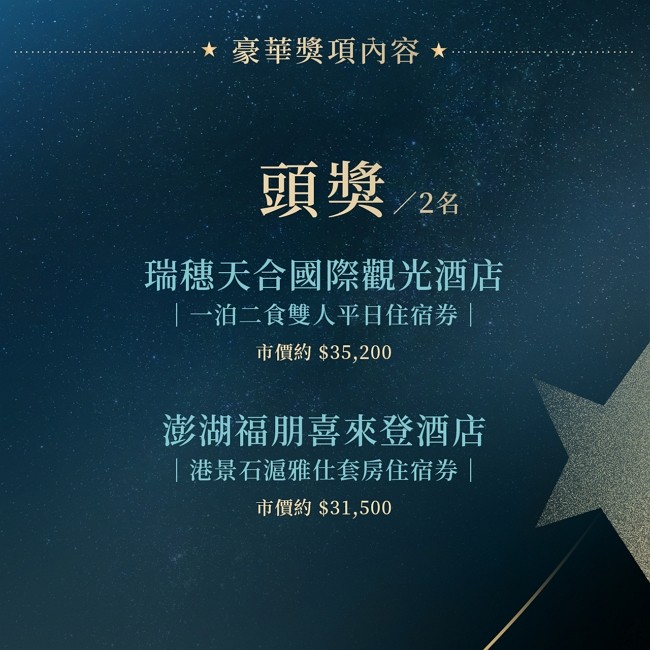 有星就是好旅館 台灣觀光局推「摘星人計畫」邀民眾住宿抽大獎