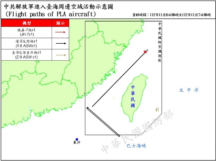 Taiwan tracks 10 Chinese military aircraft, 10 naval ships around nation
