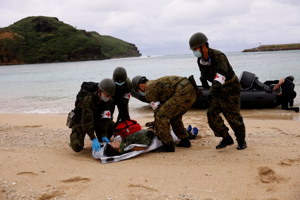 日本國境之西 與那國島疏散演習因應海嘯、台海戰爭
