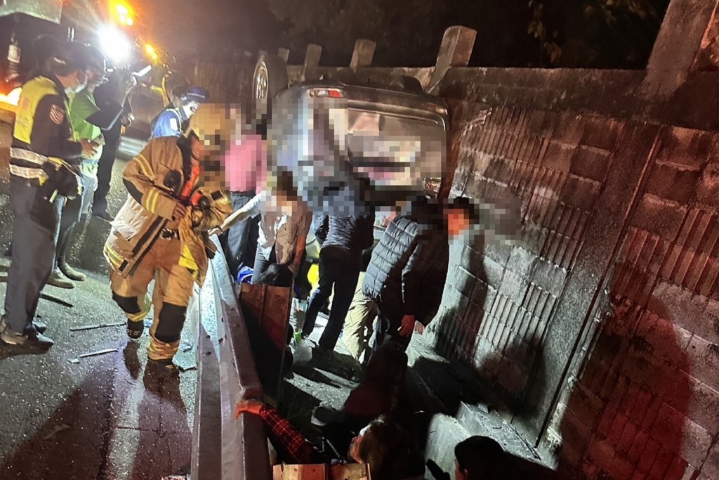 Indonesian worker killed, 5 seriously injured in south Taiwan car crash