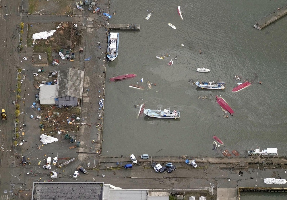 日本石川強震已知64死　海嘯淹水面積100公頃　自衛隊增至2000人救災